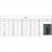 Mono pantalón amplio de lino de moda mujer europeo, tirantes cruzados, cordón ajustable, corte favorecedor y casual elegante - Negro - Ver 5