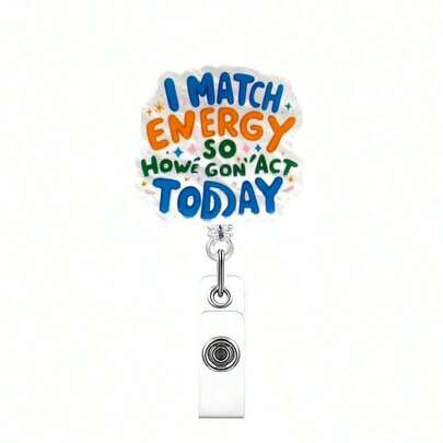 1pc Retractable Badge Reel With Rotating Alligator Clip, Suitable For Doctors, Teachers, Students, Employees, Office & Medical Use