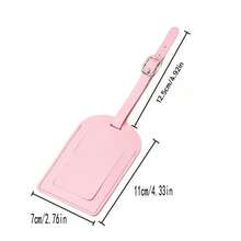2/3/4/5/6/8Pcs Thickened Wear-Resistant PU Leather Luggage Name Tag With Metal Buckle Reinforced Adjustable Strap Travel Luggage Tag Essential For Business Trips And Checked Baggage, Can Write Information, Boarding Pass, Multiple Colors Available, Random Color - View 12