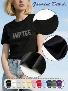 Women's Clothing [100% Cotton] HIPTEE America 250th Anniversary 1776-2026 Unisex T-Shirt For Men, Women, And Kids - Everyday Campus Wear - 黑色 - 查看 3