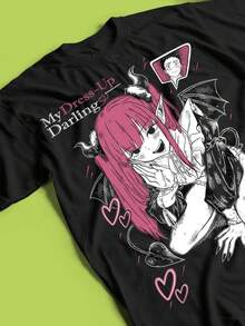 Camiseta UniS1ex My Cosplay Darling Anime, Sailor wakana gojo Manga Waifu Graphic T1EE Shirt, Camiseta de regalo personalizada, Regalo para ella o para él. Camiseta UniS1ex 100 algodón de 220 g, peso ideal para todas las estaciones, adecuada tanto para hombres como para mujeres. Tejido de alta calidad y duradero, suave al tacto y de larga duración. Top transpirable, adecuado para el uso de otoño de las mujeres, uso para vacaciones, Día de la Madre, celebraciones del Día de la Independencia y como regalo. - Negro - Ver 1