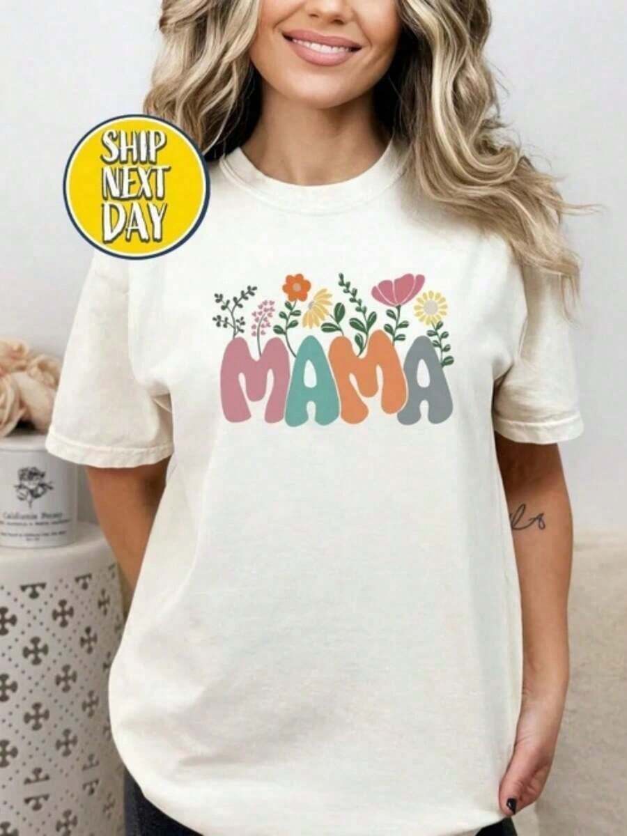 1 Piece "Hippie Car Stay Little Hippie" Print T-Shirt, Hippie Design T-Shirt, "Hippie Soul" T-Shirt, Travel T-Shirt, Boho Style, 180g, 100% Cotton - 白色 7 - 查看 1