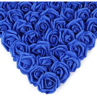 20/50Pcs Artificial Rose Heads, Realistic Foam Fake Roses, For DIY Wedding, Baby Shower, Table Centerpieces, Party Decor, Home Decor, Spring Decor, Room Decor, Valentine's Day Gifts (About 1/3 Palm Size)