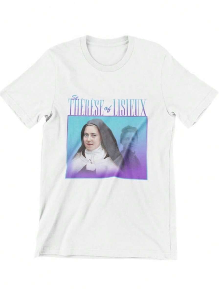 Santa Teresa de Lisieux,  esttiC1A de  90,  C1AtH1olic,  T1S1Hirt,  aos nov1enta,  tradicional,  francs,  Saintwave,  ortodoxo,  The Little Flower.