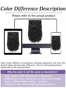 Extensiones de cabello rizado corto de 12 pulgadas, set de 4 piezas, adecuadas para uso diario para añadir volumen - Multicolor - Ver 9