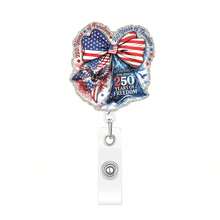 1pc Acrylic Retractable ID Card Holder, Classic 250th Independence Day Commemorative Gift - Multicolor - View 13