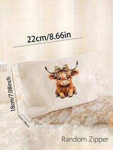 Customized Makeup Bag, Customized Cosmetic Bag, Customized Letter Name Logo Storage Bag, Lightweight Zipper Makeup Bag - Multicolor - View 7