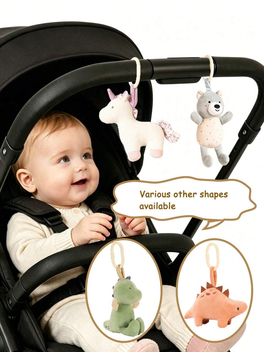 1pc Baby Crib Hanging Grab Toy, Suitable For Infant Sensory Interaction Games And Companion Toys - Multicolor - View 1