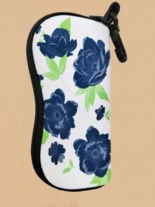 1pc Women's Fashion Cute Casual Printed Zipper Eyeglasses Case, Fashion Glasses Protective Pouch, Portable & Soft For Summer - Women's Printed Zipper Eyeglasses Bag - View 9