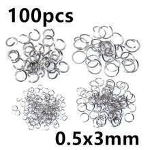 100 chiếc khoen nối hở bằng thép không gỉ mạ vàng, đường kính 3-10mm, vật liệu làm trang sức thủ công, thích hợp để tự làm khuyên tai và vòng cổ. - Vòng mở - Xem 36