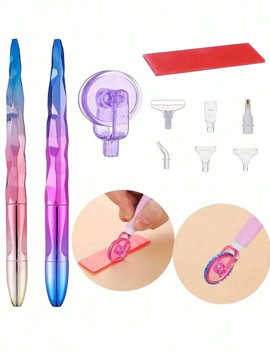 Bộ dụng cụ bút đính đá 5D, ruột bút đính đá, thích hợp cho việc tự làm và thủ công. - Xem 1