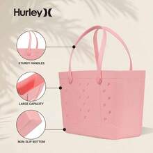 Beach Tote Bag - Large Waterproof Beach Bag Pool Bag Summer, Travel Everyday Use - 蜜桃粉 + 19 - 查看 5
