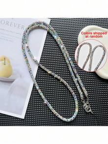 Dây đeo dài bằng pha lê sang trọng, Dây đeo điện thoại đeo chéo lấp lánh, Dây đeo vai túi xách thời trang, Cao cấp - Nhiều màu - Xem 24
