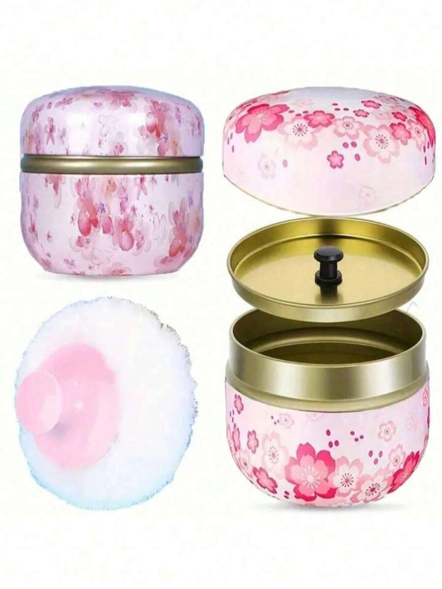 1 Bộ hộp phấn phủ dạng bột 80g kèm bông phấn (Không bao gồm phấn), Thích hợp dùng khi tắm và du lịch, kèm bông phấn và hộp phấn, Quà tặng Giáng sinh, Ngày lễ, Halloween, Ngày Valentine, Eid, Ngày của Mẹ, Hướng dẫn chọn quà ngày lễ - Nhiều màu - Xem 1