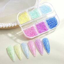 1mm Colorful Mini Nail Diamonds, 3D Resin Gems, Suitable For DIY Manicure, Mixed Color Nail Decorations, Sparkling Diamond Nail Accessories, Suitable For Manicure Art Handmade DIY - Multicolor - View 4