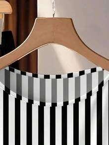 Conjunto de 2 piezas de blusa con lazo y pantalones de pierna recta para mujer - Multicolor 8 - Ver 4