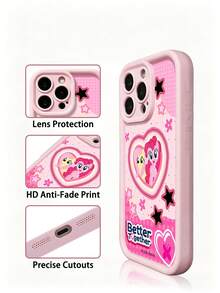 Hasbro MY LITTLE PONY 1个官方卡通少女手机壳，适用于三星 Galaxy S23、Galaxy S24、Galaxy S25、苹果 iPhone 17、17 Air、17 Pro、17 Pro Max、11、12、13、14、15、16 Pro、16 Pro Max、14 Plus、15 Plus、16 Plus、15 Pro Max、16 Pro、16 Pro Max、XR、XS Max、X - 粉色 - 查看 3