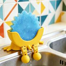 2-In-1 Cute Sponge Holder With Drainage Function, Soap Dish, 3D Printed In Multiple Colors, Creative Design, Bathroom/Kitchen Sink Organizer Tray, Decorative Accessory For Home & Bathroom - 12.5*7*5cm - View 12