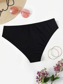 Women's Sweet Blueberry Print Triangle Bikini Bottom, Pool Swim Bottom - màu đen - Xem 7