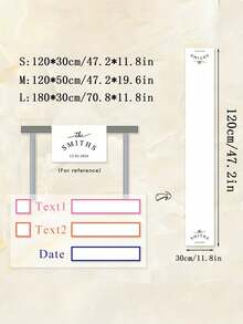 Customized Wedding Table Runner - Surname Linen Banner, Wedding Reception Decor, Gift For Newlyweds, Suitable For Anniversary, Wedding Celebration - Multicolor - View 9