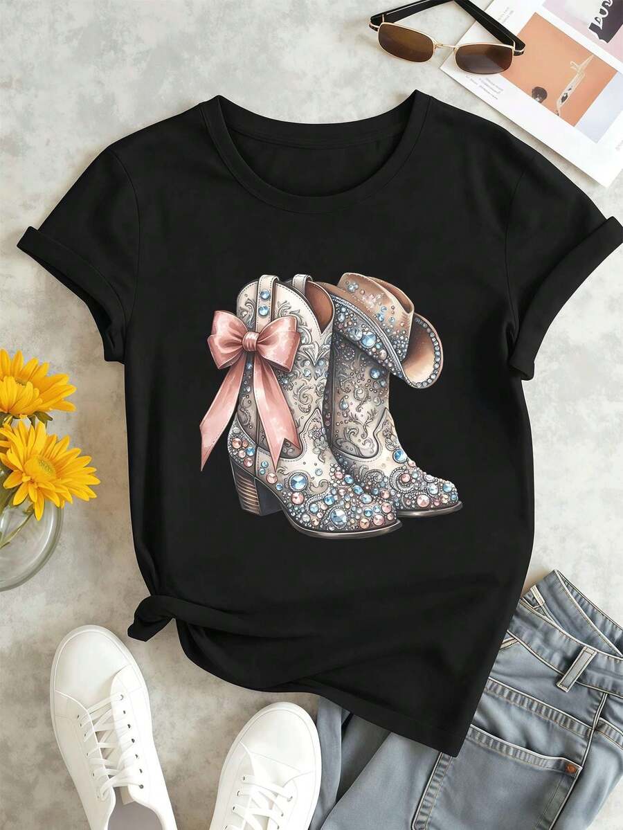 Women T-Shirts - Black - View 1
