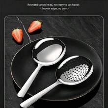 1pc 304 Stainless Steel Soup Ladle, Solid Round Head Deep Bowl Design, Long Smooth Handle, Rust-Resistant , Suitable For Hot Pot, Ramen, Stew, Porridge, Sauce, Soup And More, Dishwasher , Multi-Functional Kitchen Utensil, Suitable For Home Daily Cooking, Restaurant And Banquet Use - View 7