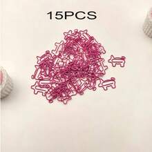 15pcs Pig Shaped Paper Clips - Bookmark Planner Clips - Mini Binder Clips Office Decor Stationery Supplies - A - View 9