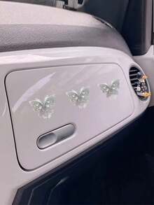 Rhinestone Butterfly Car Sticker, Self-Adhesive DIY Exquisite Pattern Rhinestone Sticker, Rhinestone Butterfly Car Decal, Interior And Exterior Car Sticker - A - View 9