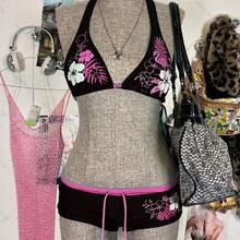 Nuevo conjunto de Bikinis 2025 nuevo de verano, Bikini de playa con abertura - Azul - Ver 4