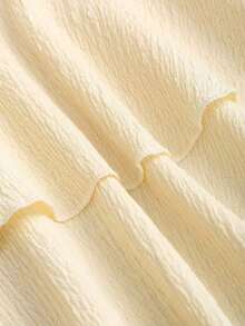Sweetro Vestido elegante sin tirantes con volantes en capas para mujer - Albaricoque - Ver 6