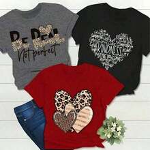 Women's T-Shirt Pack, Single Garment, Not A 3-Piece Set, 1 Piece/Set Of Short-Sleeved T-Shirts Suitable For Streetwear, Oversized Round Neck Top For Daily Outings, Camping, Concerts, Hip-Hop, Rock, And Rap Events, Comfortable, Casual Women's Clothing, Short-Sleeved T-Shirts, Women's Fashion, Versatile Garments, Modern Styles. - 黑色 - 查看 8