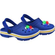 Sandália Infantil Kidstep Futebol Papete Confortável e Divertida Com Led - Azul - Visão 3