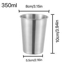 1/3 Piece Stainless Steel Mug - Single-Layer Metal Beer Mug Suitable For Camping And Outdoors - Durable Drinking Cup For Juices, Lemonade, Milk Tea, And Soft Drinks - Restaurant Buffet Commercial Use - Silver - View 11