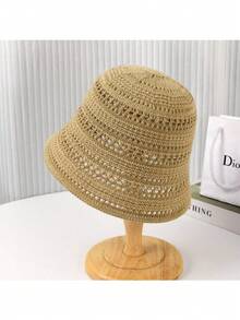 The New Summer Hollowed-Out Fisherman's Hat, Breathable Bucket Hat, Versatile And Casual, Shows Off The Face Shape, Suitable For Outdoor Outings, Gatherings, Outdoor Wear, Decoration, And Foldable Bucket Hat - Multicolor - View 6