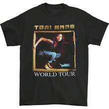 1 Vintage Tori Amos World Tour T-Shirt, Short Sleeve, Black, All Sizes, Unisex, S-5XL, 180g, 100% Cotton. - 黑色 8 - 查看 6