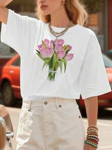 Women T-Shirts - White - View 1