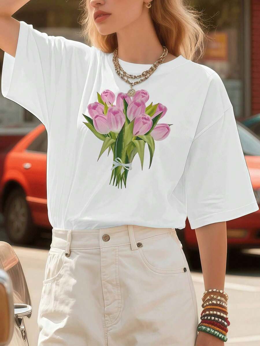 Women T-Shirts - White - View 1