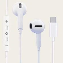 USB-C 耳机，高级有线入耳式耳机，Type-C 接口，内置降噪功能，三键线控，可控制音乐、通话和音量。这款入耳式 Type-C 有线耳机专为游戏设计，兼容 17/16/16 Plus/16 Pro/16 Pro Max、 15 系列、Galaxy S24/S23/S22，支持 CarPlay，颜色：像素灰。 - 查看 12