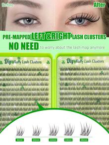 Kit Ekstensi Bulu Mata Alami 384pcs, Set Ekstensi Bulu Mata Halus, Ekstensi Bulu Mata Cluster, Kit Ekstensi Bulu Mata C-Curl yang Mengembang, Set Ekstensi Bulu Mata DIY dengan Perekat dan Sealant, Efek Bulu Mata C-Curl Alami yang Mengembang dari Sudut Mana Pun, Cocok untuk Riasan Sehari-hari atau Acara Khusus, Hasil Setara Salon - MultiWarna - View 6