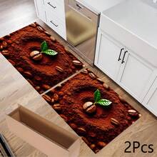 1 件装咖啡渣印花吸水垫/晾干垫，适用于咖啡机、餐具 - 涤纶吸水桌面保护垫，带橡胶防滑垫，可用于厨房台面装饰、家庭酒吧和餐桌 - 彩色 - 查看 11