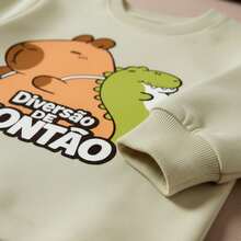 6-Piece Mid-Season Boy's Set (3 Long-Sleeved T-Shirts + 3 Sweatpants) For Children's Winter, Cold Weather - Đã in - Xem 7