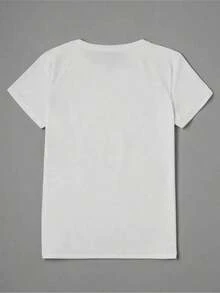 Camiseta de Mujer Estilo Vintage Western con Estampado Floral de Calaveras de Vaquero - Color Lavanda, Manga Corta Casual, Transpirable y Cómoda - Blanco - Ver 2
