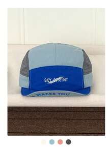 Mũ lưỡi trai phong cách đường phố unisex phối màu, mũ bóng chày nhanh khô, mũ snapback in chữ, mũ đạp xe ngoài trời đa năng, mũ chống nắng mùa hè 5 múi mỏng phối màu, chống thấm nước. - Nhiều màu - Xem 10