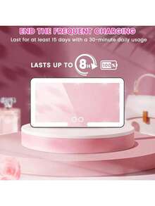 Reletech Fccemc Super Thin LED Car Vanity Mirror, High Definition Makeup Mirror, Sun Visor Mounted Makeup Mirror With USB Charging, Dimmable Touch Screen, For Ladies - A - View 7