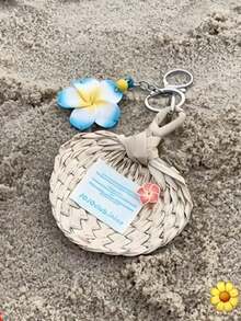 1pc Summer Fan Shaped Heart Mirror Pendant, Hawaiian Style Pendant, Fresh Fan Accessory, Portable Makeup Mirror Keychain, Summer Phone Charm, Car Hanging Decor, Bag Charm, Essential For Fashion Lovers, Suitable For Beach, Travel, Summer Vacation And Daily Life, Perfect Gift For Birthday, Travel, Party, Wedding, Holiday - Multicolor - View 5