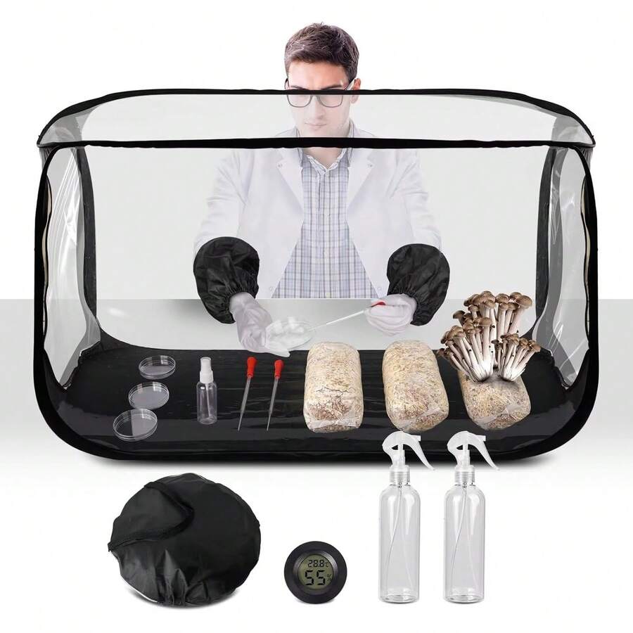 Large Still Box Mushroom Grow Tent - 38x20x25 Inch Clean Workstation, Sturdy Flow Hood Grow Bags, Growers, And Home Scientists - 1 - View 1