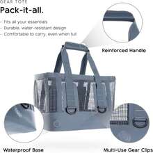 Professional Heavy-Duty Outdoor Cargo Tote |   High-Performance Marine-Mesh Boat Bag |   Industrial-Strength Waterproof Utility Organizer For Maritime And Tactical Storage - Steel Blue - View 4