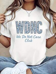 PremiumWDNCClub Camiseta de Mujer con Estampado de Mariposas y Diseño de Letras Gruesas - Manga Corta Holgada, Cuello Redondo, Estilo Casual para Primavera, Verano, Otoño, Uso Diario, Lavable a Máquina, Tela Transpirable, Disfraz de Halloween Moderno para Mujer, Ropa de Mujer BonitaNueva llegada - Blanco - Ver 6