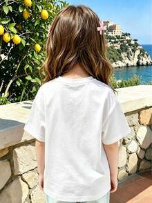 Winnie The Pooh And Butterflies - A Cute, Fresh, And Stylish Disney Girls' Round Neck T-Shirt Made Of 100% Pure Cotton. It Is An Ideal Choice For Daily Wear, Holiday Leisure, Outdoor Exploration, School Life, And Shopping Trips, And It's Also A Must-Have Item For Summer. It Makes An Excellent Disney Gift For Both Girls And Boys. - 白色 - 查看 3