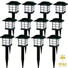 Faebynyx On 24/12, 6 Pieces Of Solar Outdoor Lights, IP44 Waterproof Sidewalk Lights, LED Landscape Lighting Garden Lights, Suitable For Sidewalks, Driveways, Courtyards And Lawns, Solar Garden Decorations, Christmas Decorations - Màu xanh lam - Xem 9